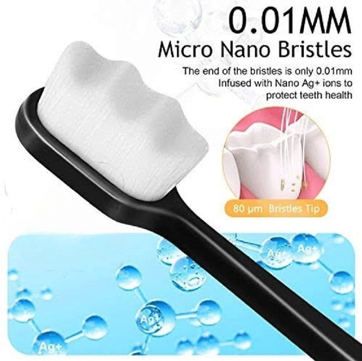 Soft Micro-Nano Manual Toothbrush – Extra Soft 12,000 Bristles for Sensitive Gums, Adults & Kids
