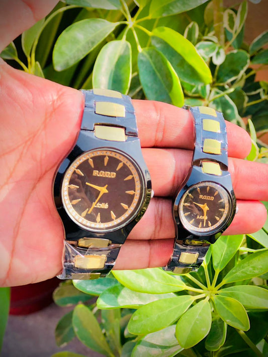 Two tone Couple watch