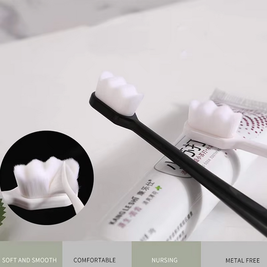 Soft Micro-Nano Manual Toothbrush – Extra Soft 12,000 Bristles for Sensitive Gums, Adults & Kids